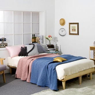 (7일특가/익일배송) 파인평상형퀸침대프레임