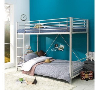 (5%추가할인/익일배송) 튜브철제분리형벙커이층침대프레임(원목발판증정/매트리스업그레이드)