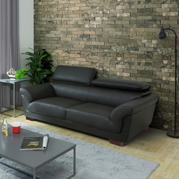 (익일배송) 에반고급가죽3인용쇼파