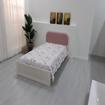 [B등급] 190821-2 샘플패브릭핑크1200침대-목물