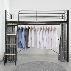 (8%즉시할인/익일배송) 뉴토리노옷걸이형철제벙커침대프레임(원목발판증정/매트리스업그레이드)