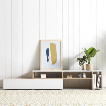 (착불) 라파엘확장형거실장세트