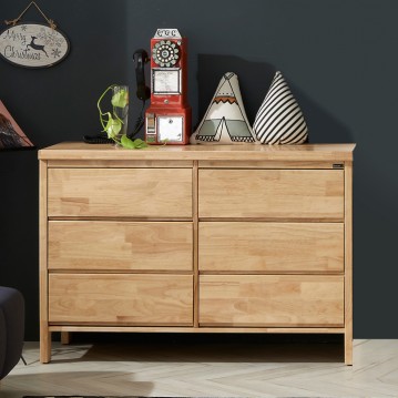 (착불) 그로브고무나무3단와이드서랍장