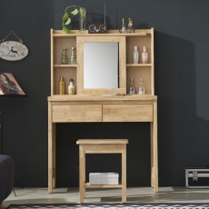 (착불) 그로브고무나무화장대+진열장세트(원목의자제외)