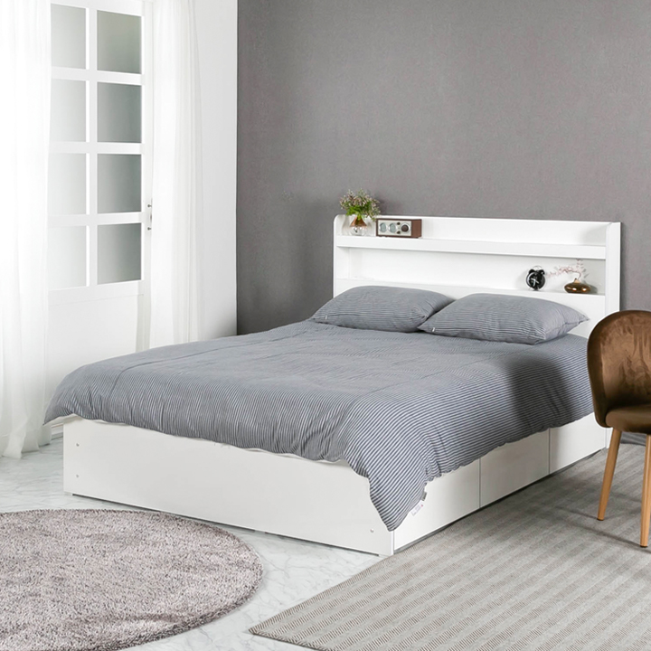 루시퍼수납형조명침대프레임(슈퍼싱글/퀸)