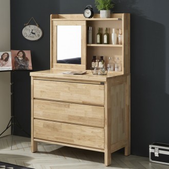 (착불) 그로브원목3단수납화장대세트