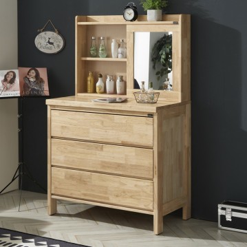 (착불) 그로브원목3단수납화장대세트