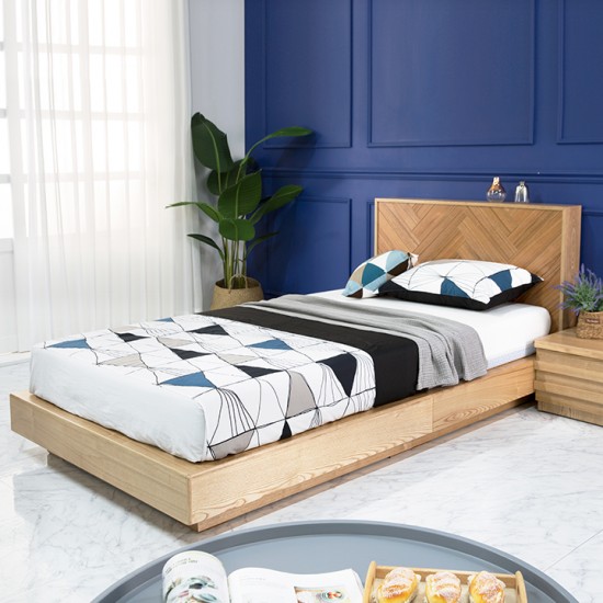 (익일배송) 에보니아 주니어 성인 수납 침대 프레임(슈퍼싱글/퀸) 무료설치