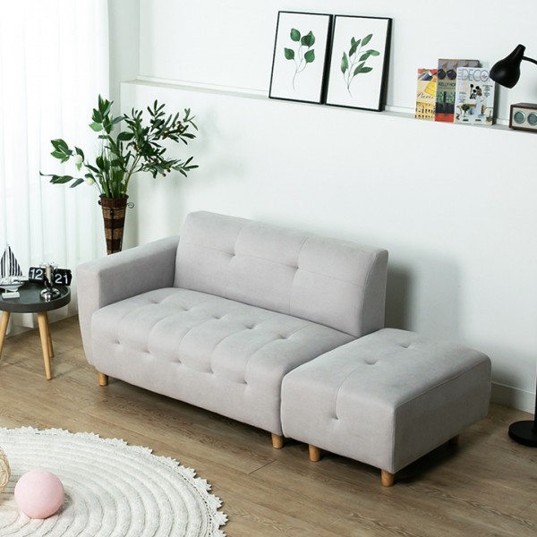 (단독특가/익일배송) 에일라텍스폼2인용쇼파(스툴포함)