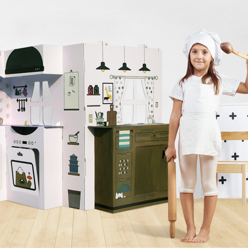 에보니아 컬러링 하우스 색칠하는 종이집 어린이 주방놀이