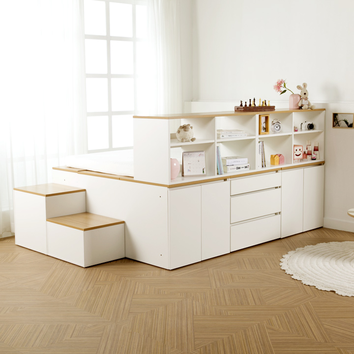 (착불) 데니스수납평상형SS침대프레임(DNSSET10-1)