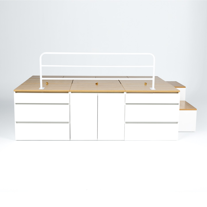 (착불) 데니스수납평상형Q침대프레임(DNQSET5)