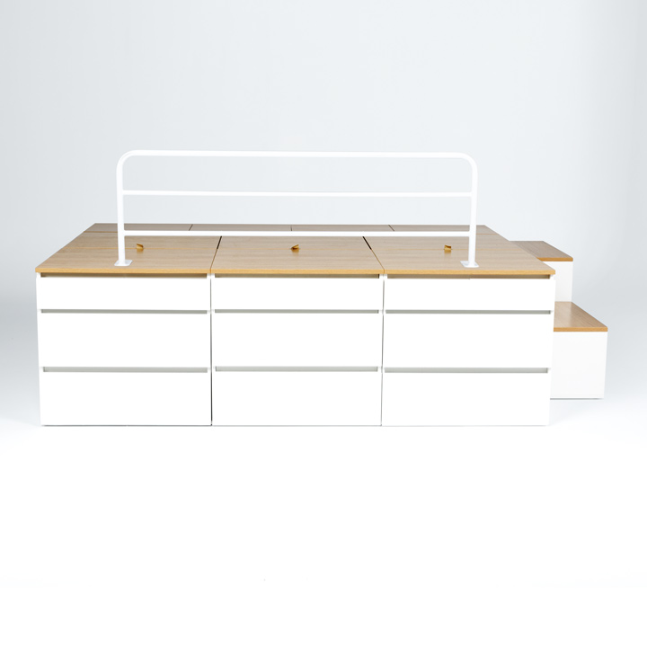 (착불) 데니스수납평상형Q침대프레임(DNQSET5)