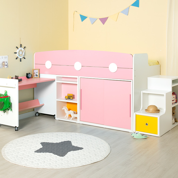 (착불) 에보니아 미끄럼틀 플레이 아지트 벙커침대 프레임