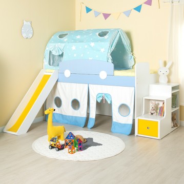 (착불) 에보니아 미끄럼틀 플레이 아지트 벙커침대 프레임