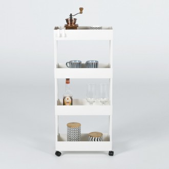 (한정수량특가/택배배송) 브리든미니수납4단트롤리