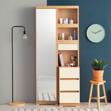 (착불) 파우더수납전신거울화장대