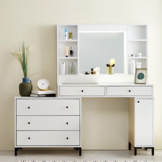 (착불) 아이비수납화장대세트(조명거울)