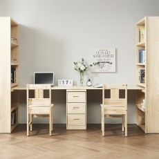 (착불) 스토리지뉴송원목2인용책상세트(2)600