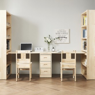 (착불) 스토리지뉴송원목2인용책상세트(2)600