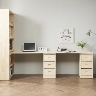 (착불) 스토리지뉴송원목2인용책상세트(1)800