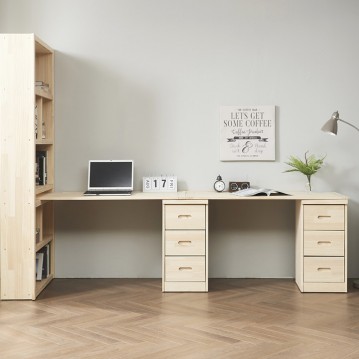 (착불) 스토리지뉴송원목2인용책상세트(1)800