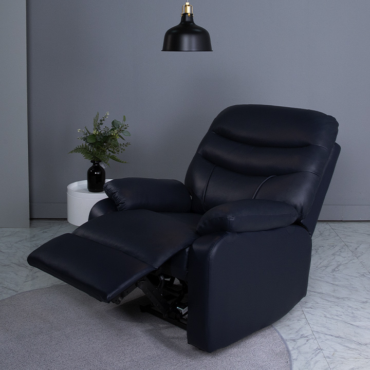 (NEW) 럭스천연면피소가죽1인용전동리클라이너(전동)