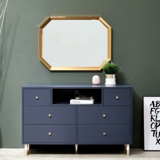 올리비아수납화장대(화이트/네이비)