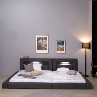 (착불)버드패밀리형침대오픈형(퀸+슈퍼싱글)(일반형/LED형)