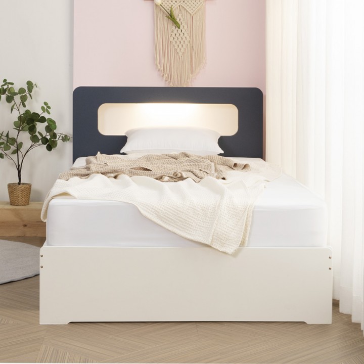 (착불) 브릭스LED조명수납침대(슈퍼싱글)