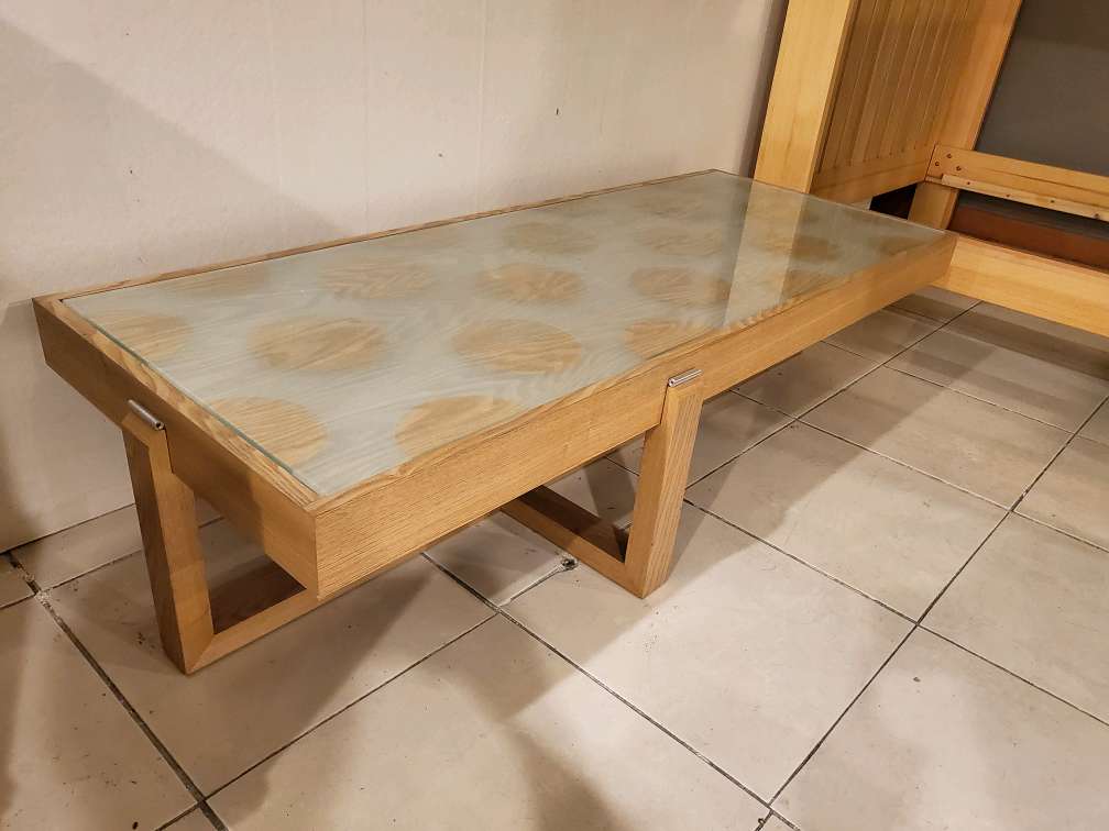 [A등급_전시상품] 써클유리거실테이블