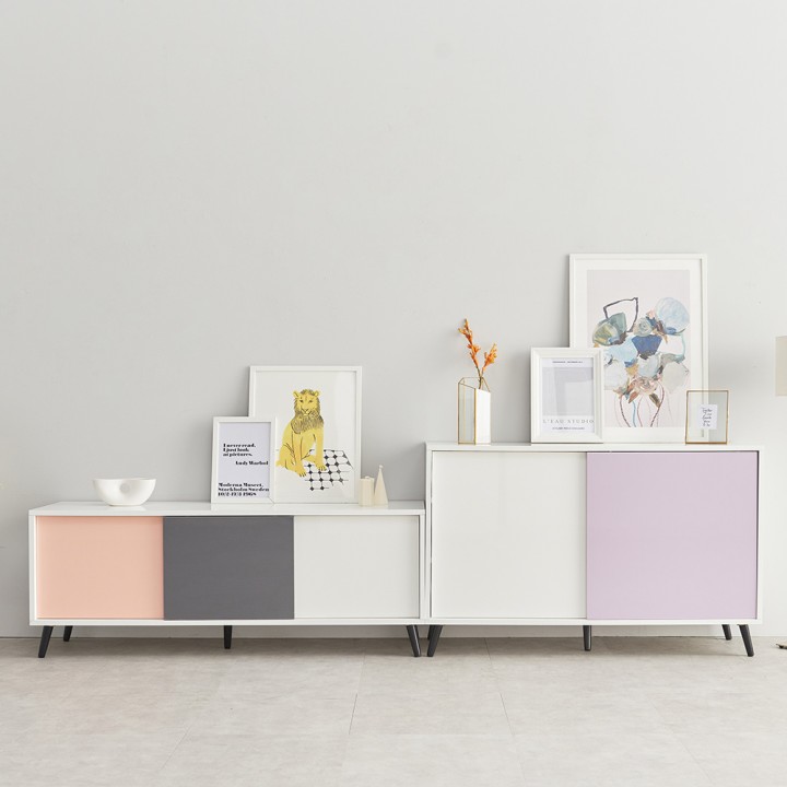 (착불) 비비드슬라이딩거실장(1400)