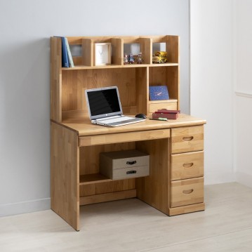 엘다원목편수책상3단서랍(책꽂이포함)