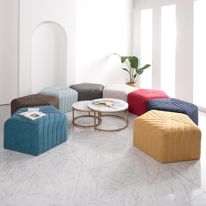 (단독특가) 클로버5각패브릭BIG스툴의자