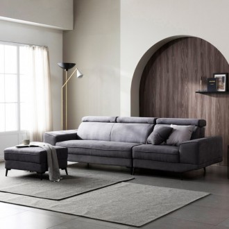 (착불) 베델아쿠아스웨이드4인용쇼파