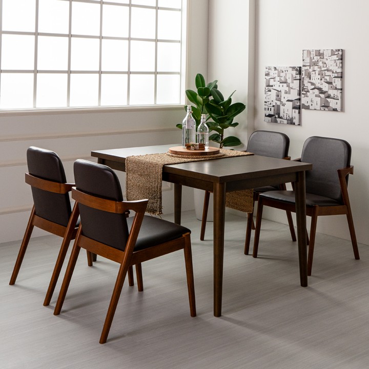 애리고무나무원목4인용식탁테이블세트