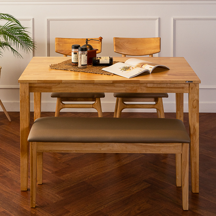 시온고무나무원목4인용식탁테이블세트