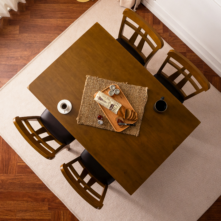 테오고무나무원목4인용식탁테이블