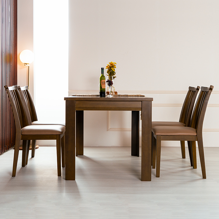 세미고무나무원목4인용식탁세트