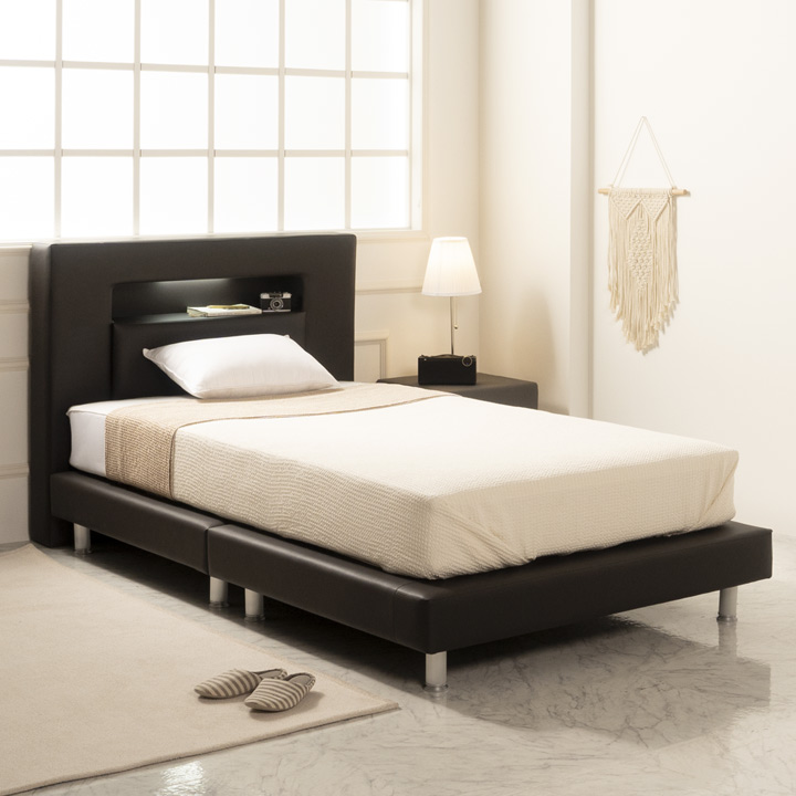 (착불) 루카LED헤드인조가죽침대(SS/Q)