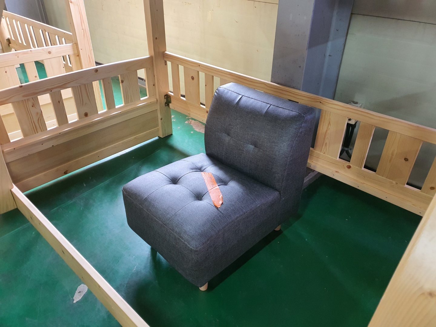 [B등급] 210910-1 코코1인소파_패브릭룩방수가죽_그레이