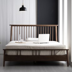 (착불)테미스호두나무원목침대(Q)