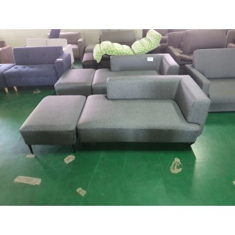 [B등급] 210930-7 퍼즐좌형2인소파_스툴대포함_패브릭룩방수가죽_그레이