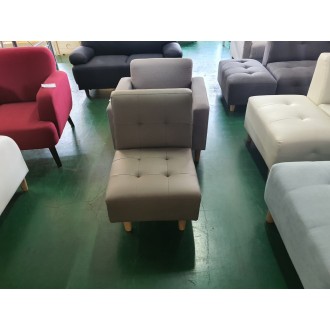 [B등급] 211001-8 포니1인소파_인조가죽_그레이