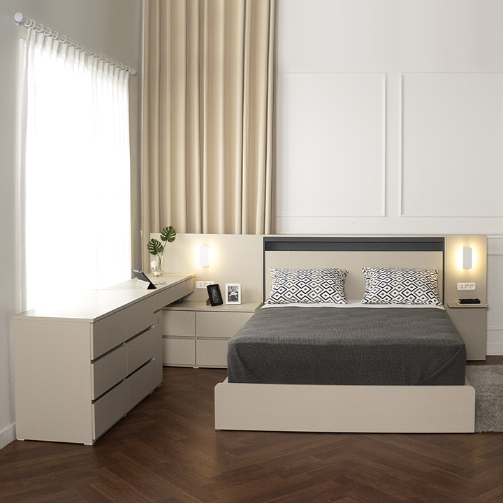 (착불/단독특가) 포이베수납형모듈침대(슈퍼싱글/퀸&킹)