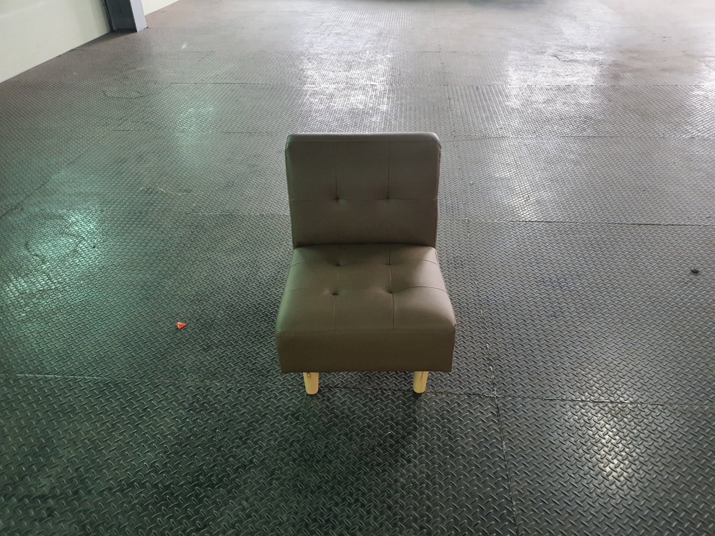 [B등급] 211025-2(OP-2) 포니1인소파_인조가죽_카푸치노