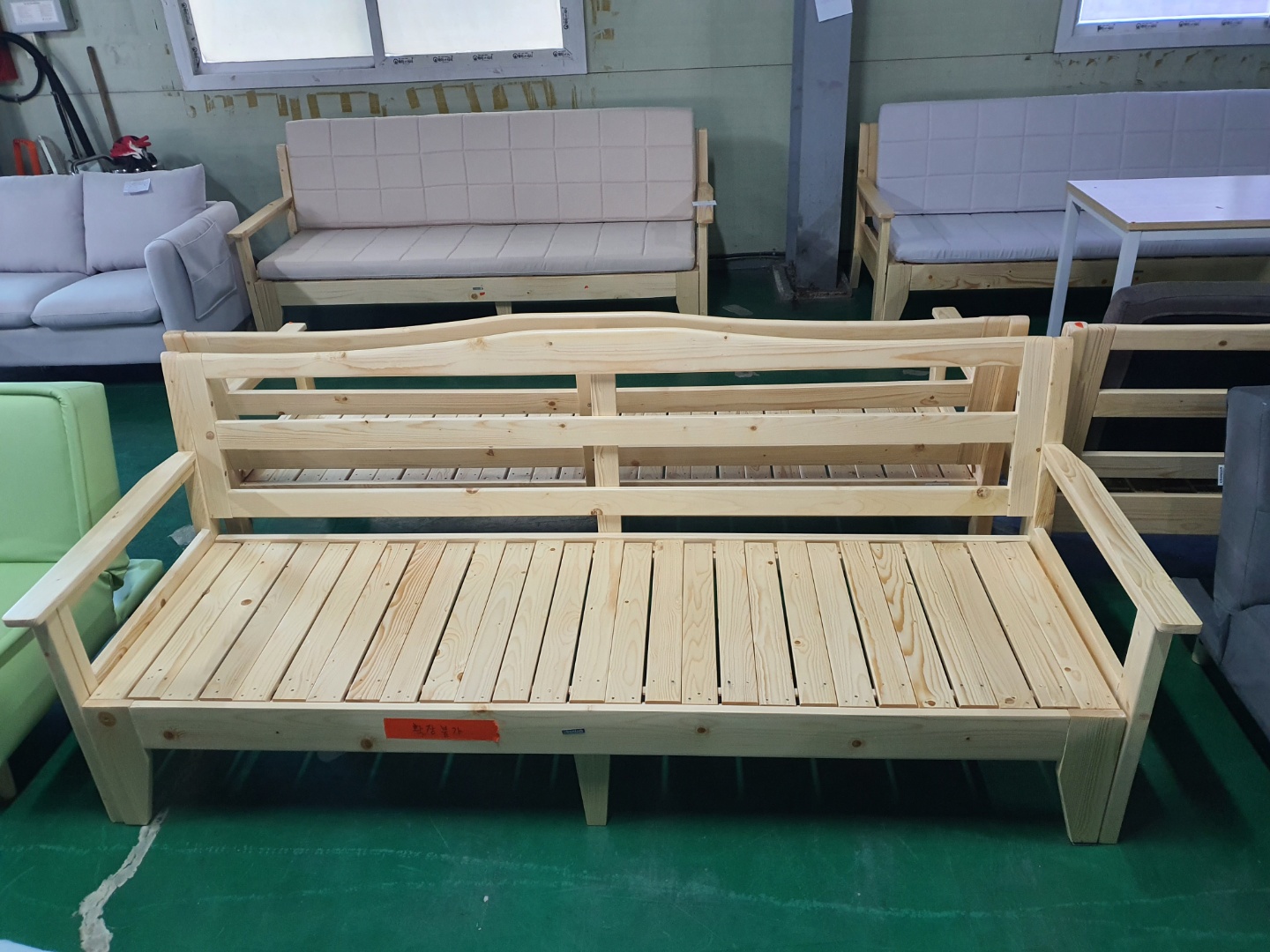 [B등급] 211025-13 프렌치확장형원목소파베드_내추럴