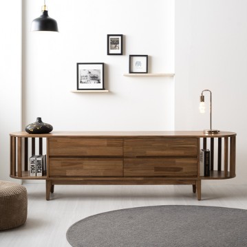 템플원목2단거실장2000