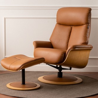 포립에어레더라운지회전리클라이너(풋스툴증정)